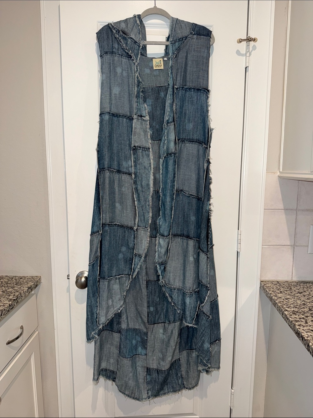 Jaded Gypsy Women's Light Blue Denim Jacket - Casual Jean Jacket Duster